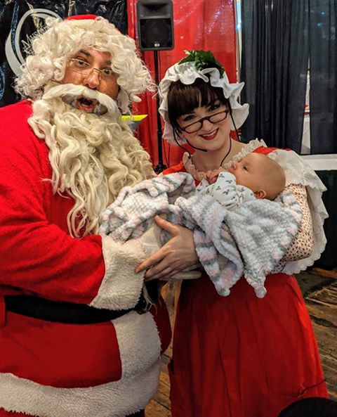 Santa and Mrs. Claus with Baby Jesus